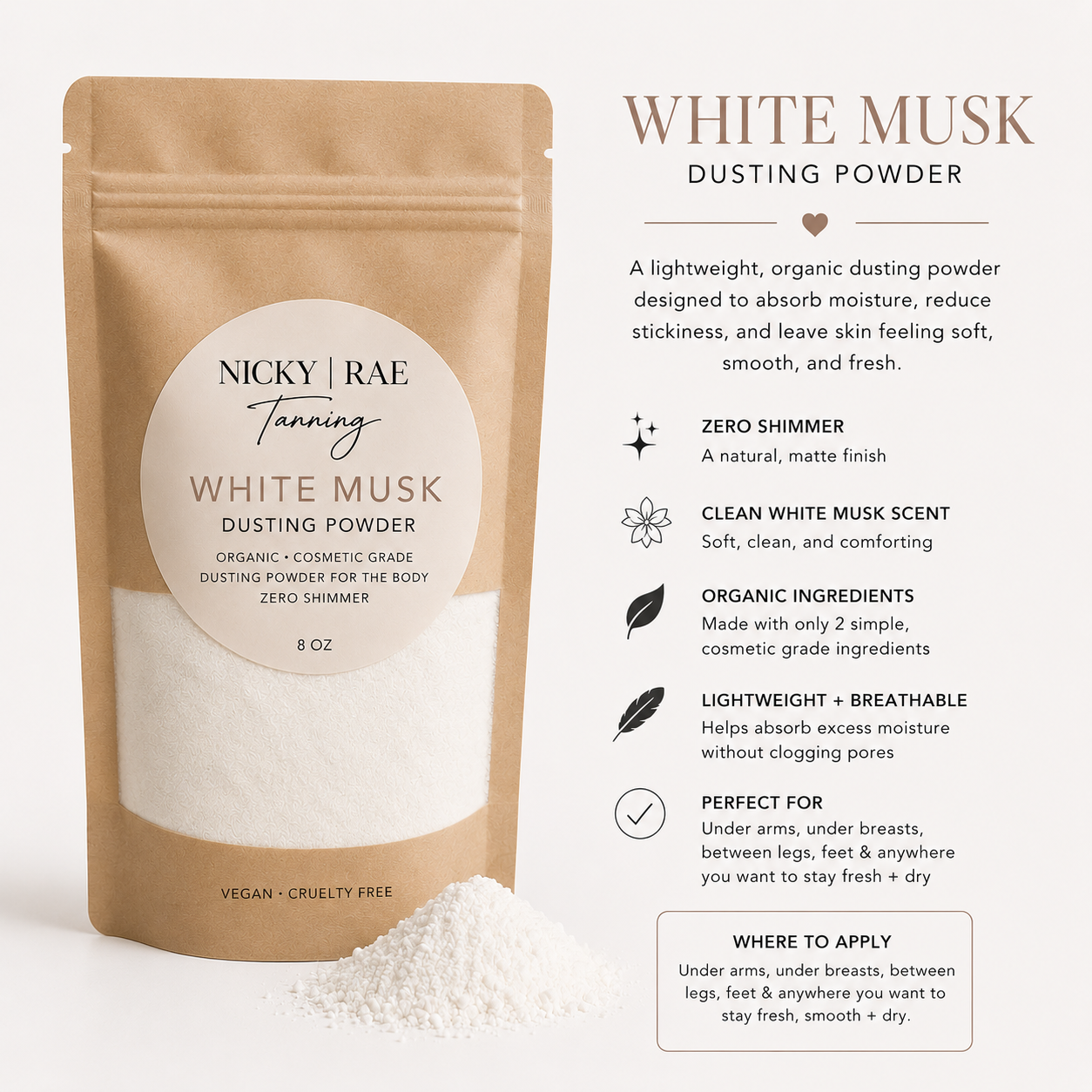 White musk Body powder